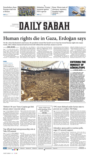 Cover of Daily Sabah (Turkey)