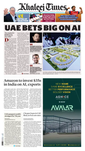 Cover of Khaleej Times