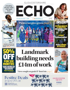 Cover of Gloucestershire Echo