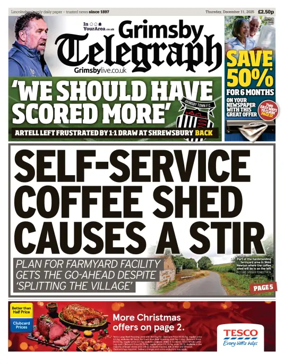 Cover of Grimsby Telegraph