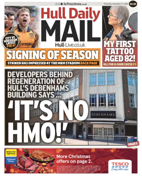 Cover of Hull Daily Mail