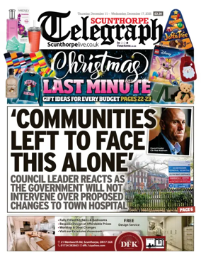 Cover of Scunthorpe Telegraph
