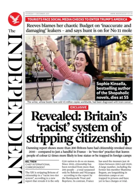 Cover of The Independent