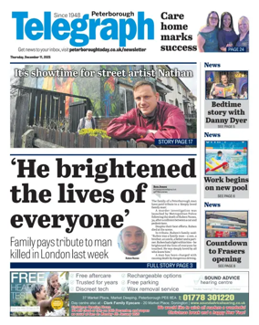 Cover of The Peterborough Evening Telegraph