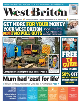 Cover of West Briton (Falmouth Penryn Helston The Lizard)
