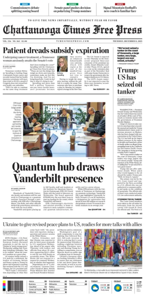 Cover of Chattanooga Times Free Press