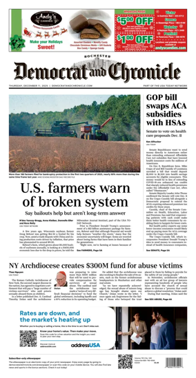 Cover of Democrat and Chronicle