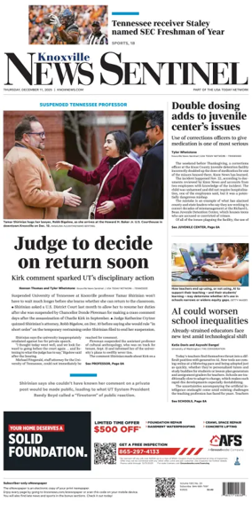 Cover of Knoxville News Sentinel