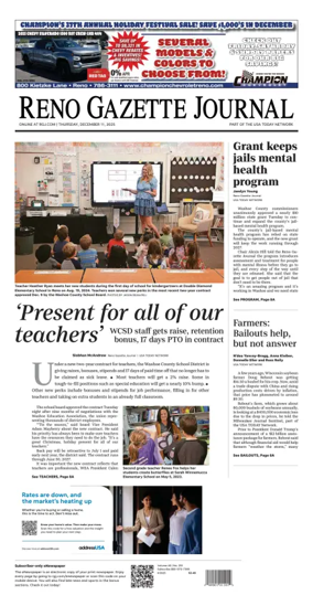 Cover of Reno Gazette Journal