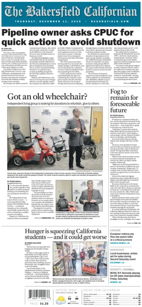 Cover of The Bakersfield Californian