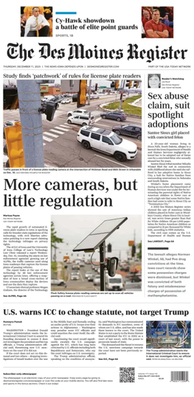 Cover of The Des Moines Register