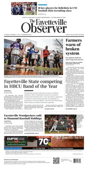 Cover of The Fayetteville Observer