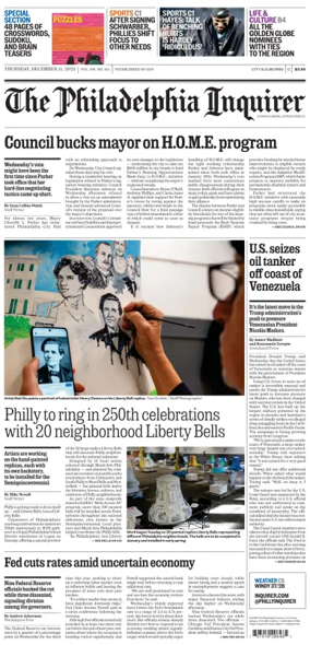 Cover of The Philadelphia Inquirer