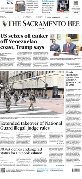 Cover of The Sacramento Bee