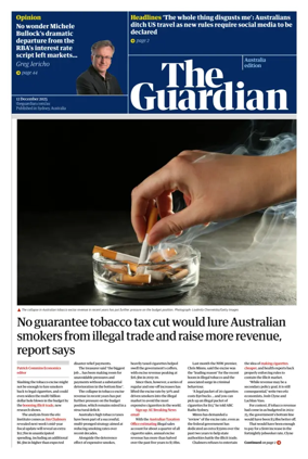 Cover of The Guardian Australia