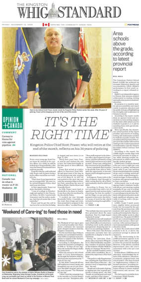 Cover of Kingston Whig-Standard