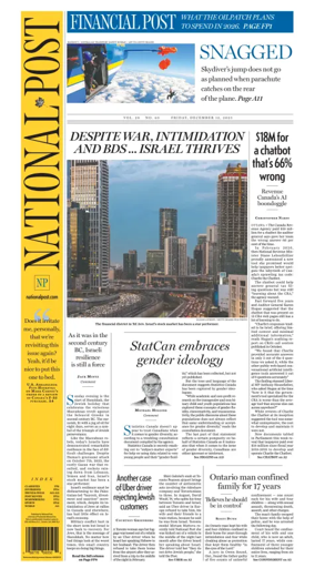 Cover of National Post - (National Edition)