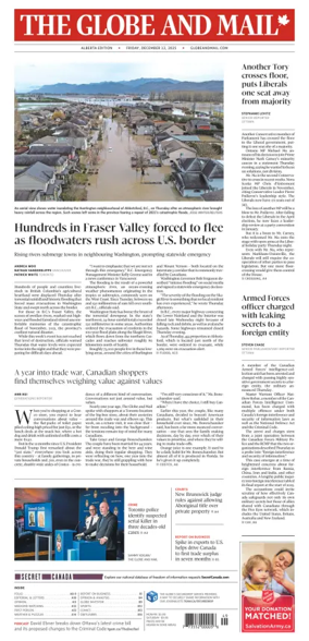 Cover of The Globe and Mail (Alberta Edition)