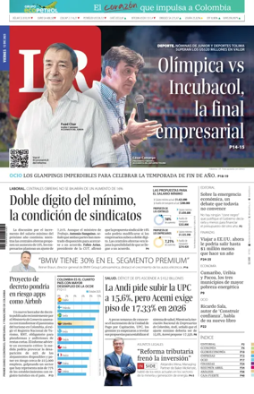 Cover of La Republica (Colombia)