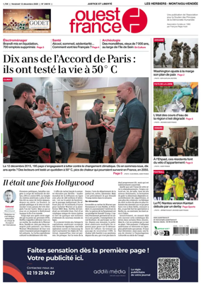 Cover of Ouest France (Les Herbiers / Montaigu)