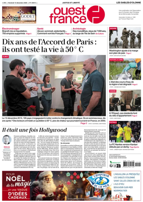 Cover of Ouest France (Les Sables-d'Olonne)