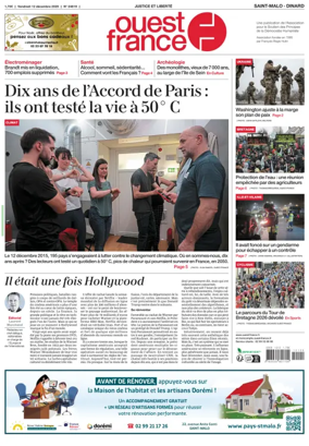 Cover of Ouest France (Saint-Malo)