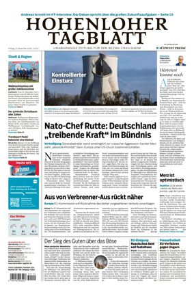 Cover of Hohenloher Tagblatt