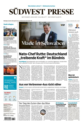 Cover of Südwest Presse (Metzinger Uracher Volksblatt / Der Ermstalbote)