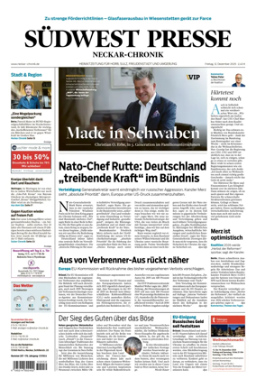 Cover of SÜDWEST PRESSE - Neckar-Chronik