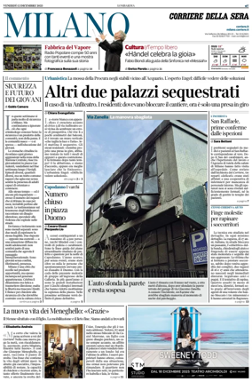 Cover of Corriere della Sera (Milano)