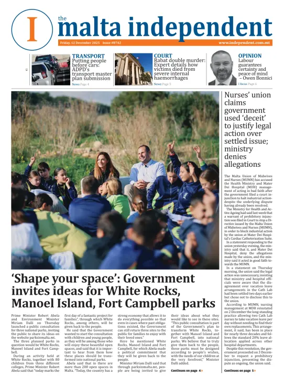 Cover of Malta Independent