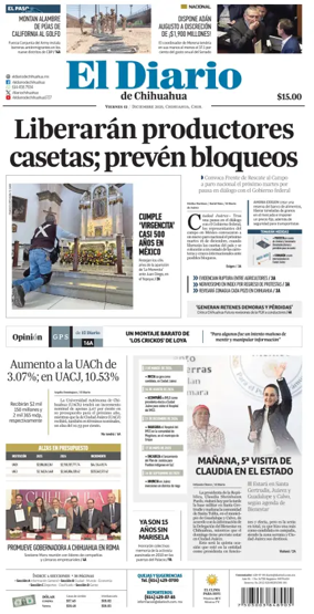 Cover of El Diario de Chihuahua