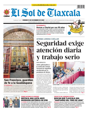 Cover of El Sol de Tlaxcala