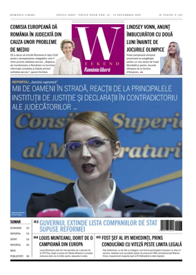 Cover of Romania Libera - Friday Edition