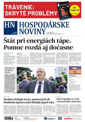 Cover of Hospodárske noviny