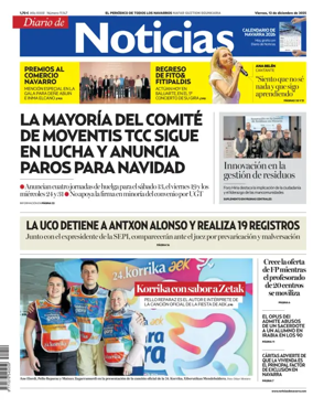 Cover of Diario de Noticias (Spain)