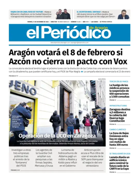Cover of El Periódico Aragón