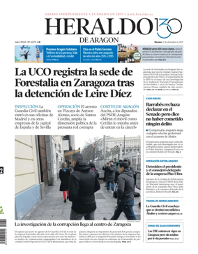 Cover of Heraldo de Aragón