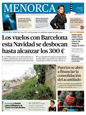 Cover of Menorca Diario Insular