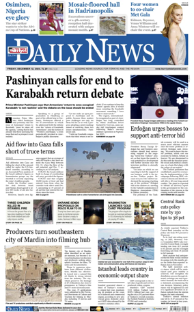 Cover of Hurriyet Daily News & Economic Review