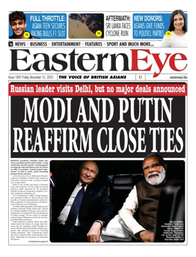 Cover of Eastern Eye (UK)
