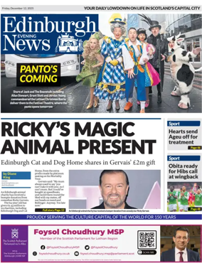 Cover of Edinburgh Evening News