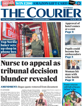 Cover of The Courier & Advertiser (Perth and Perthshire Edition)