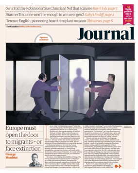 Cover of The Guardian e-paper Journal