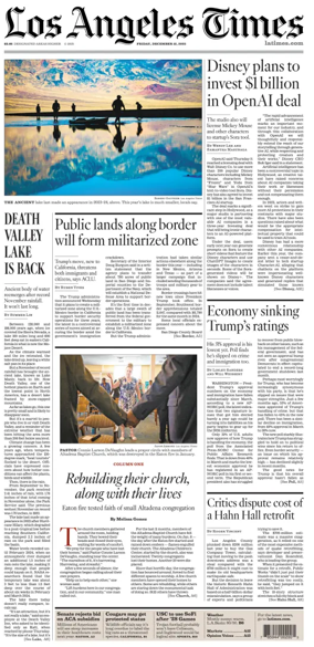 Cover of Los Angeles Times