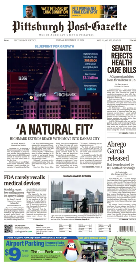 Cover of Pittsburgh Post-Gazette