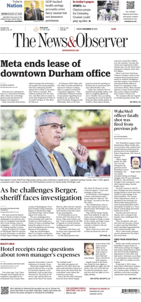 Cover of The News & Observer