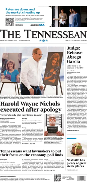 Cover of The Tennessean