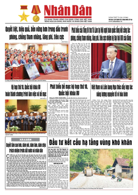 Cover of Nhan Dan newspaper