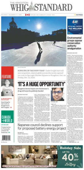 Cover of Kingston Whig-Standard